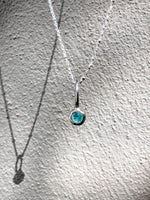 Neon Apatite- Aquarius Birthstone Pendant Sterling Silver