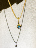 Neon Apatite- Aquarius Birthstone Pendant Gold Vermeil