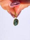 Taurus Birthstone ~ Emerald Gold Pendant