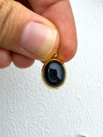 Black Star Sapphire Pendant Gold Vermeil