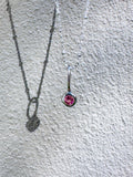 Pink Tourmaline- Scorpio Birthstone Pendant Sterling Silver