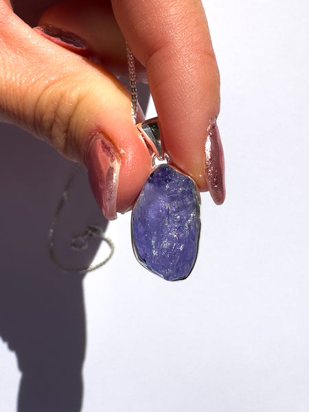 Tanzanite Raw Pendant