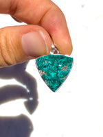 Dioptase Sterling Silver Pendant