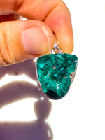 Dioptase Sterling Silver Pendant