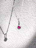 Ruby- Cancer Birthstone Pendant Sterling Silver