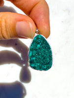 Dioptase Sterling Silver Pendant