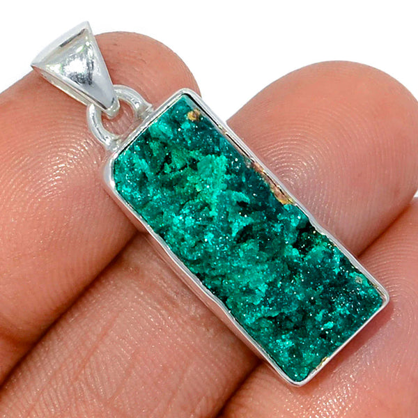 Dioptase Sterling Silver Pendant