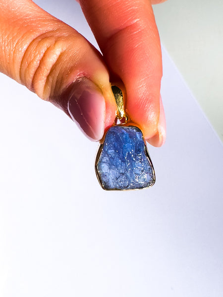 Tanzanite Raw Pendant GOLD Vermeil