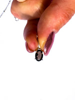 Smokey Quartz Faceted Pendant 7x5 oval