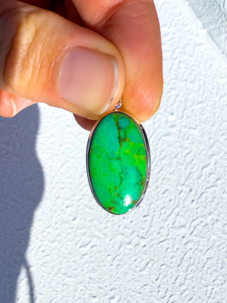 Green Mojave Turquoise Pendant