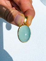 AquaChalcedony Pendant Gold Plated