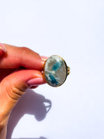 Indicolite Blue Tourmaline size 6 gold Ring