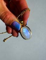 Moonstone gold pendant