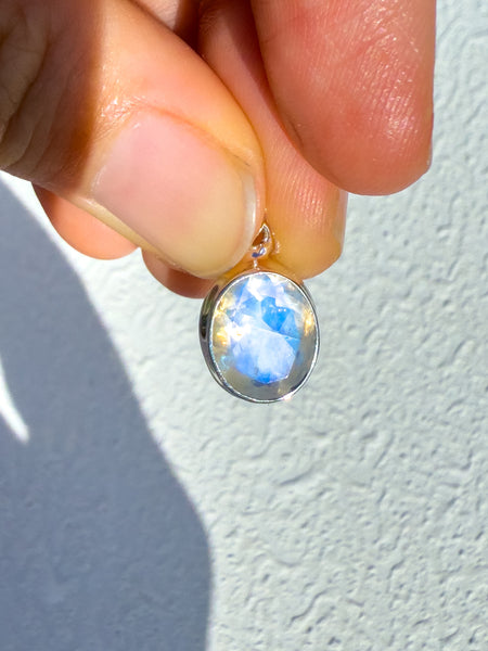 Moonstone Faceted Pendant