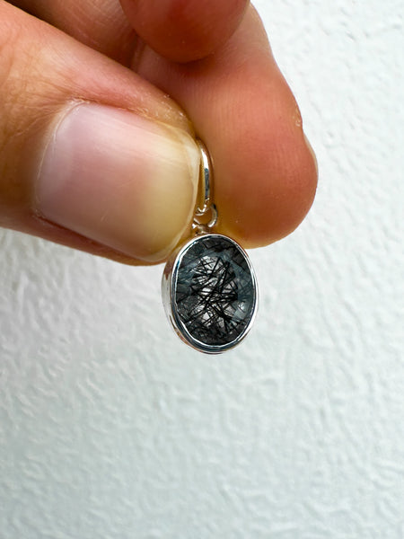 Black Rutile Quartz Pendant