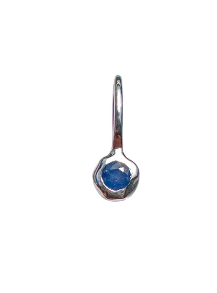 Blue Sapphire- Virgo Birthstone Pendant Sterling Silver