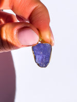 Tanzanite Raw Pendant GOLD Vermeil