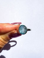 Aqua Kyanite Ring  size 8