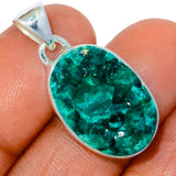 Dioptase Sterling Silver Pendant