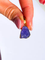 Tanzanite Raw Pendant GOLD Vermeil