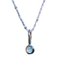 Aquamarine- Pisces Birthstone Pendant Sterling Silver