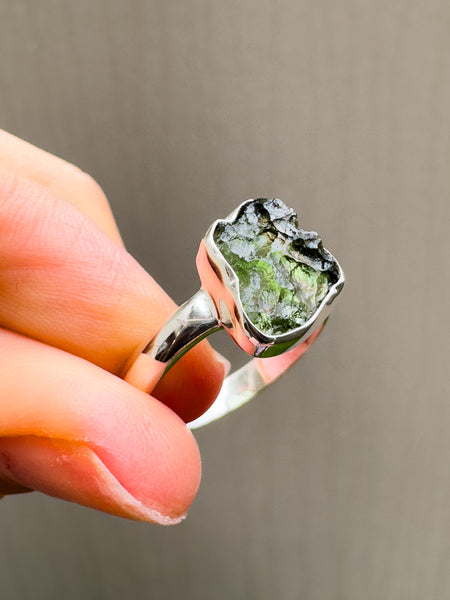 Moldavite Ring Size 7.5
