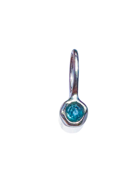 Teal Kyanite- Gemini Birthstone Pendant Sterling Silver