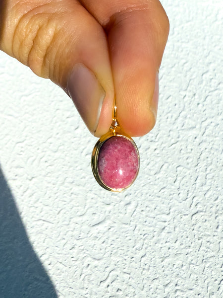 Thulite Pendant Gold plated