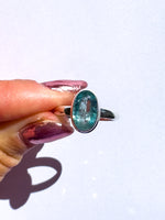 Aqua Kyanite Ring  size 7