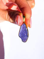 Tanzanite Raw Pendant GOLD Vermeil