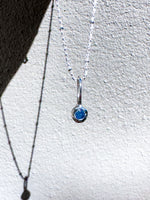 Blue Sapphire- Virgo Birthstone Pendant Sterling Silver