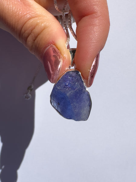 Tanzanite Raw Pendant