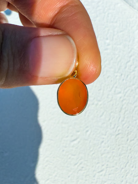 Carnelian Pendant gold plated