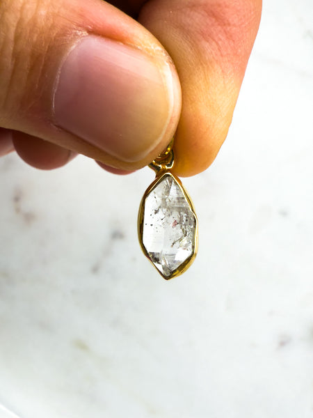 Herkimer Diamond Gold Vermeil Pendant