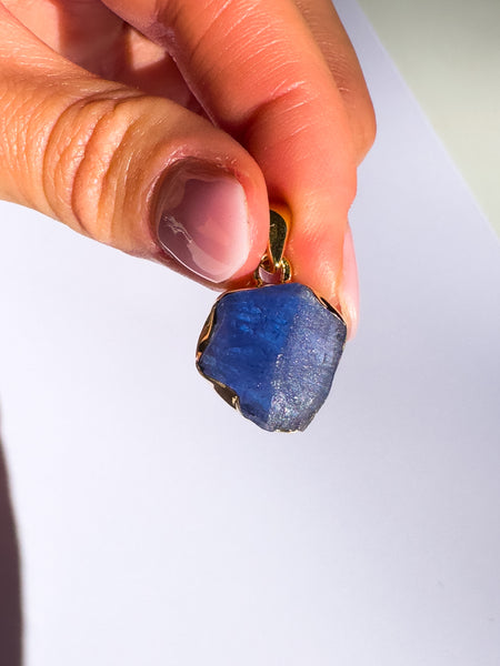 Tanzanite Raw Pendant GOLD Vermeil