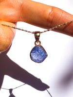 Tanzanite Raw Pendant Rose GOLD Vermeil