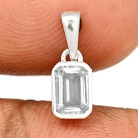 Topaz Faceted Pendant 6x4mm