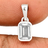 Topaz Faceted Pendant 6x4mm