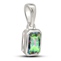 Mystic Topaz Faceted Pendant 6x4mm