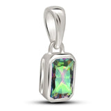 Mystic Topaz Faceted Pendant 6x4mm