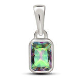 Mystic Topaz Faceted Pendant 6x4mm