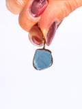 Libra Birthstone ~ Blue Opal Rose Gold Pendant