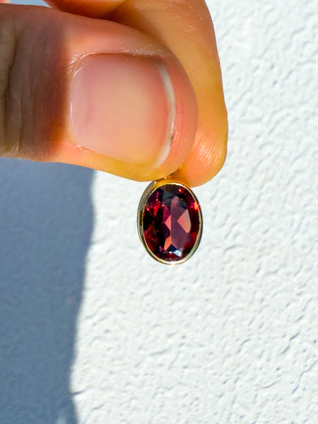 Garnet Pendant Gold plated