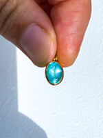 Neon Apatite Faceted in silver or gold vermeil