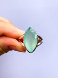 Aqua Chalcedony Ring size 9