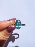 Aqua Kyanite Ring  size 8