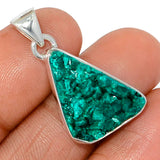 Dioptase Sterling Silver Pendant