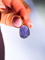 Tanzanite Raw Pendant GOLD Vermeil