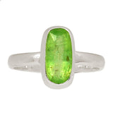 Green Kyanite Faceted Ring size 7