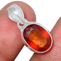 Hessonite Garnet Faceted Pendant